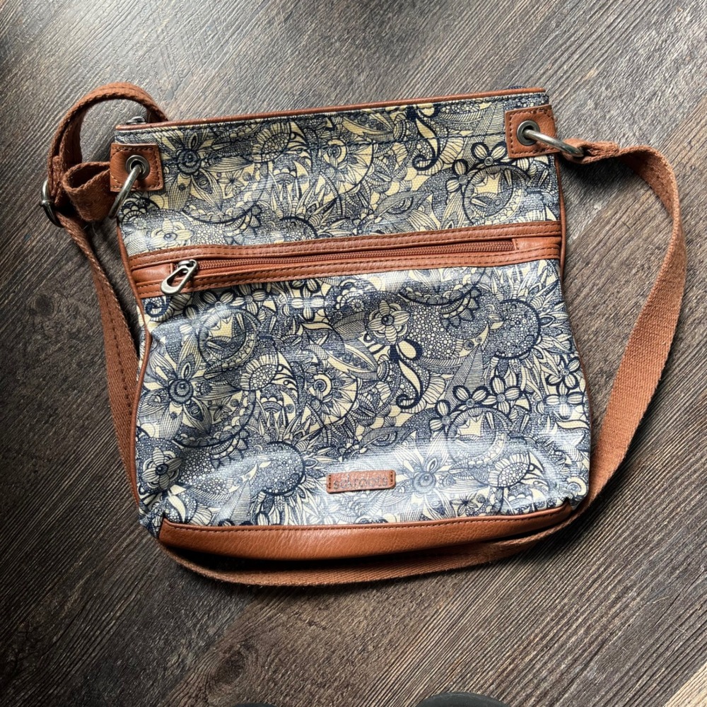 Sakroots Crossbody Bag‎ Floral Print Purse Shoulder Bag Travel Hippie Chic